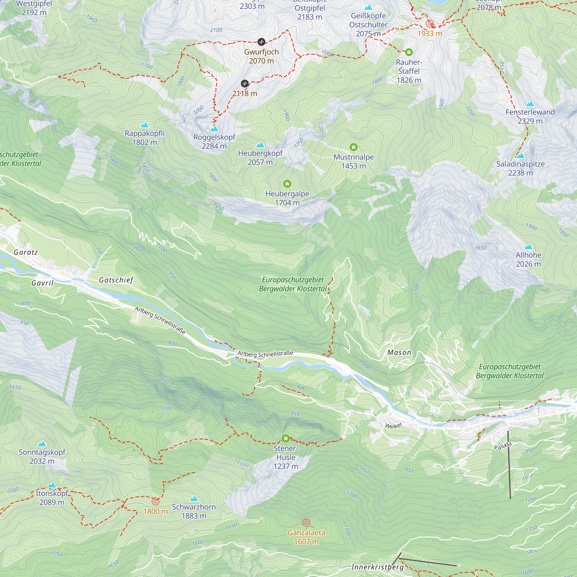 Muther Maisäß map