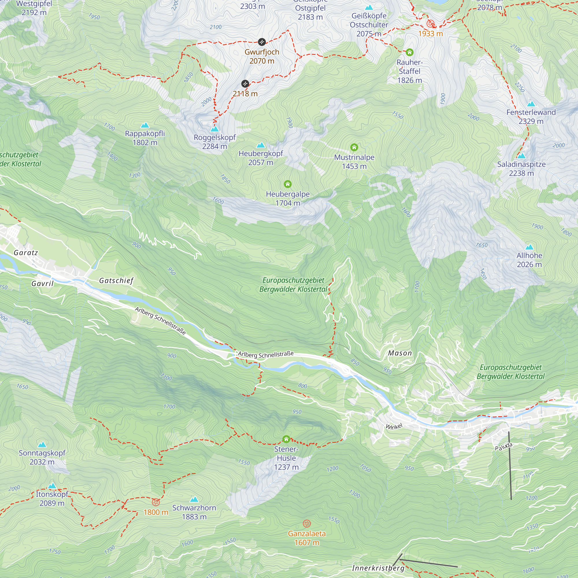 Muther Maisäß map
