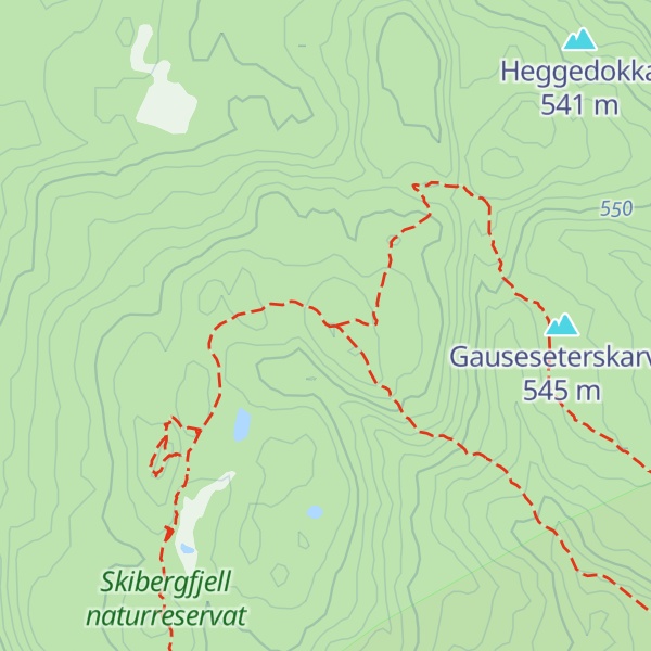 Map of Skibergfjell
