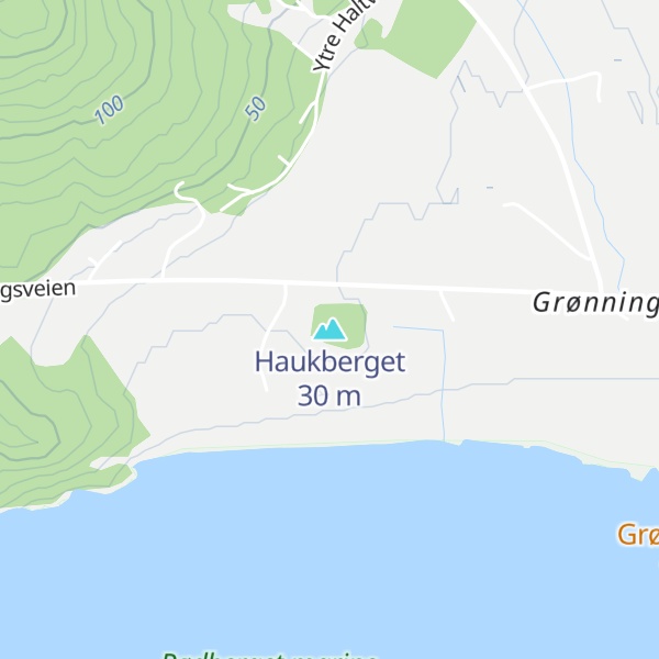 Map of Haukberget