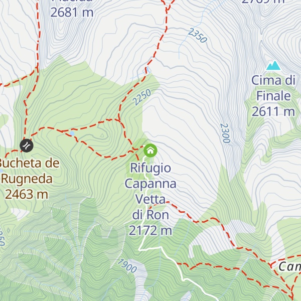 Map of Rifugio Capanna Vetta di Ron