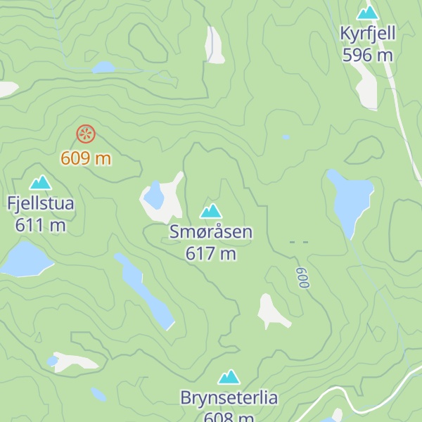 Map of Smøråsen