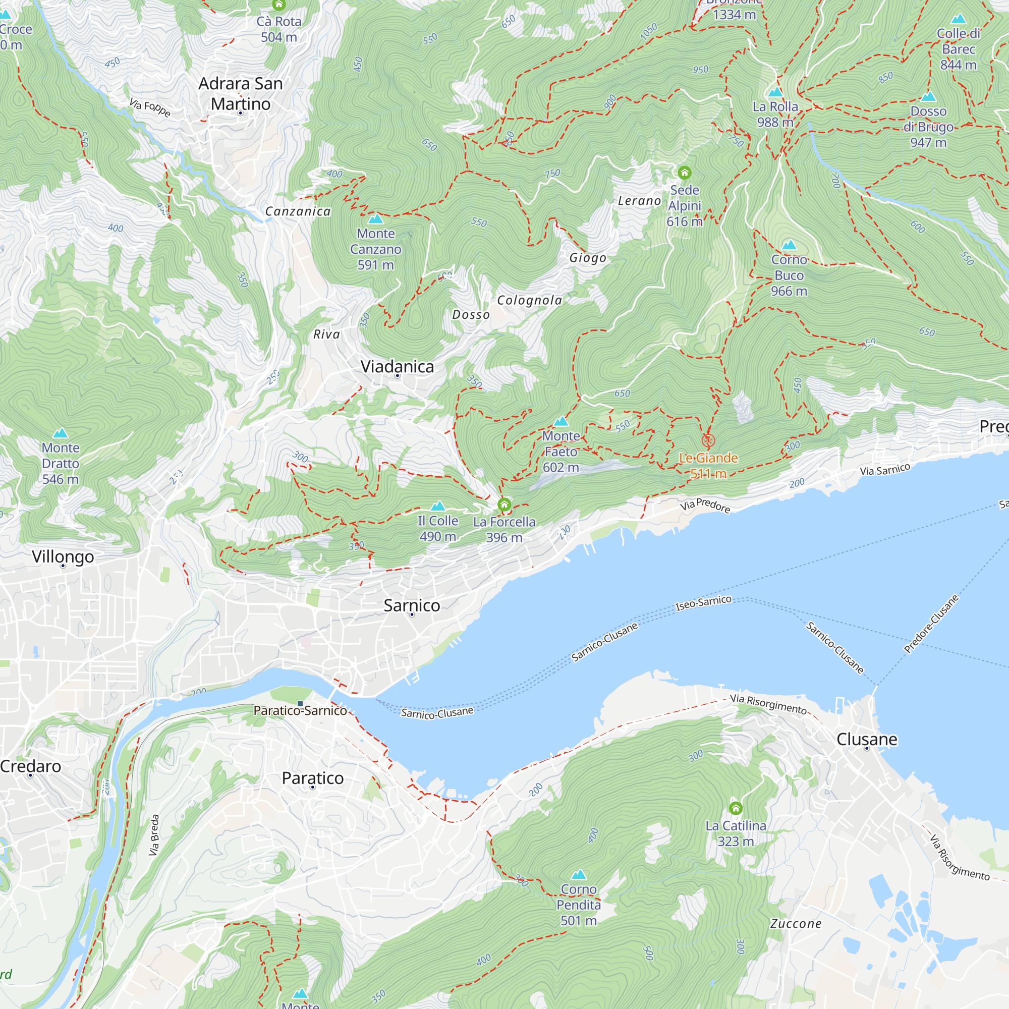 La Forcella map