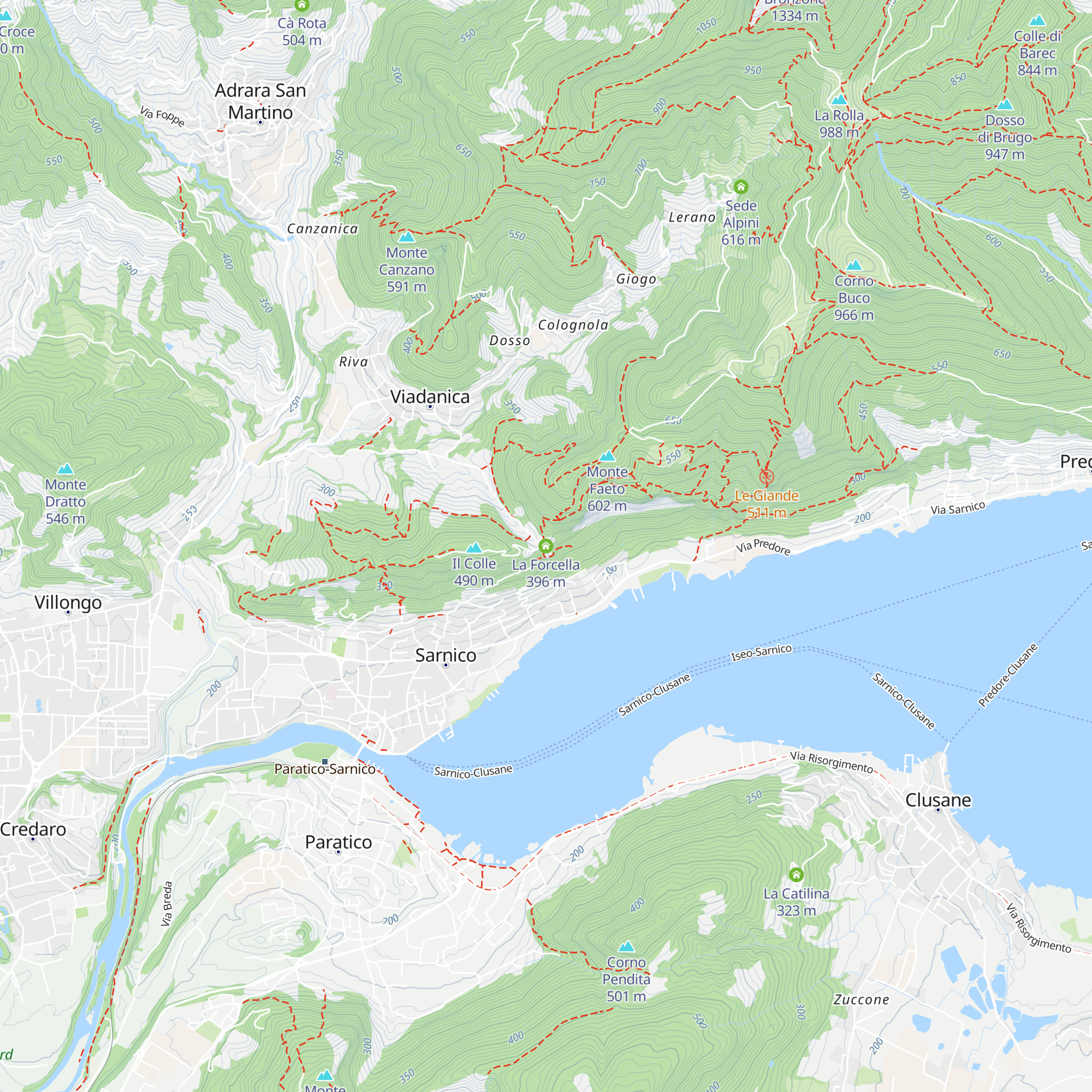 La Forcella map