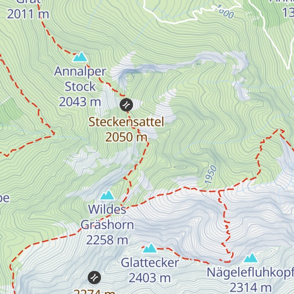 Map of Grünes Gräshorn