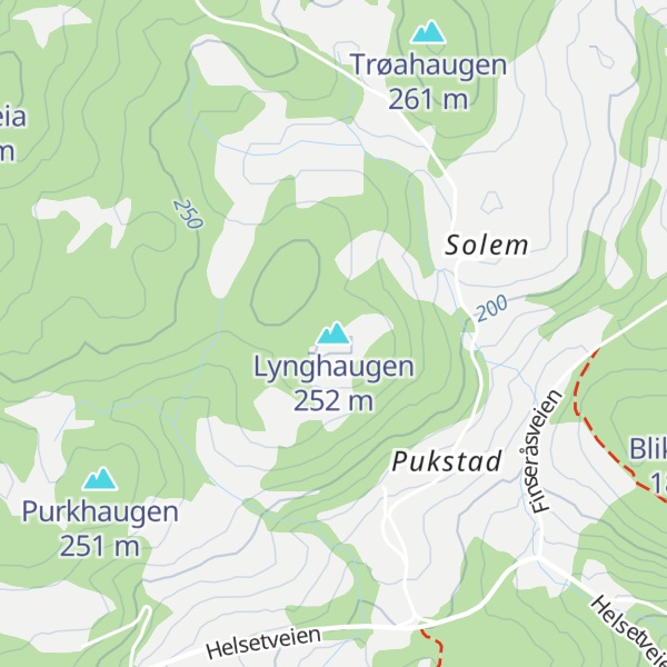 Map of Lynghaugen