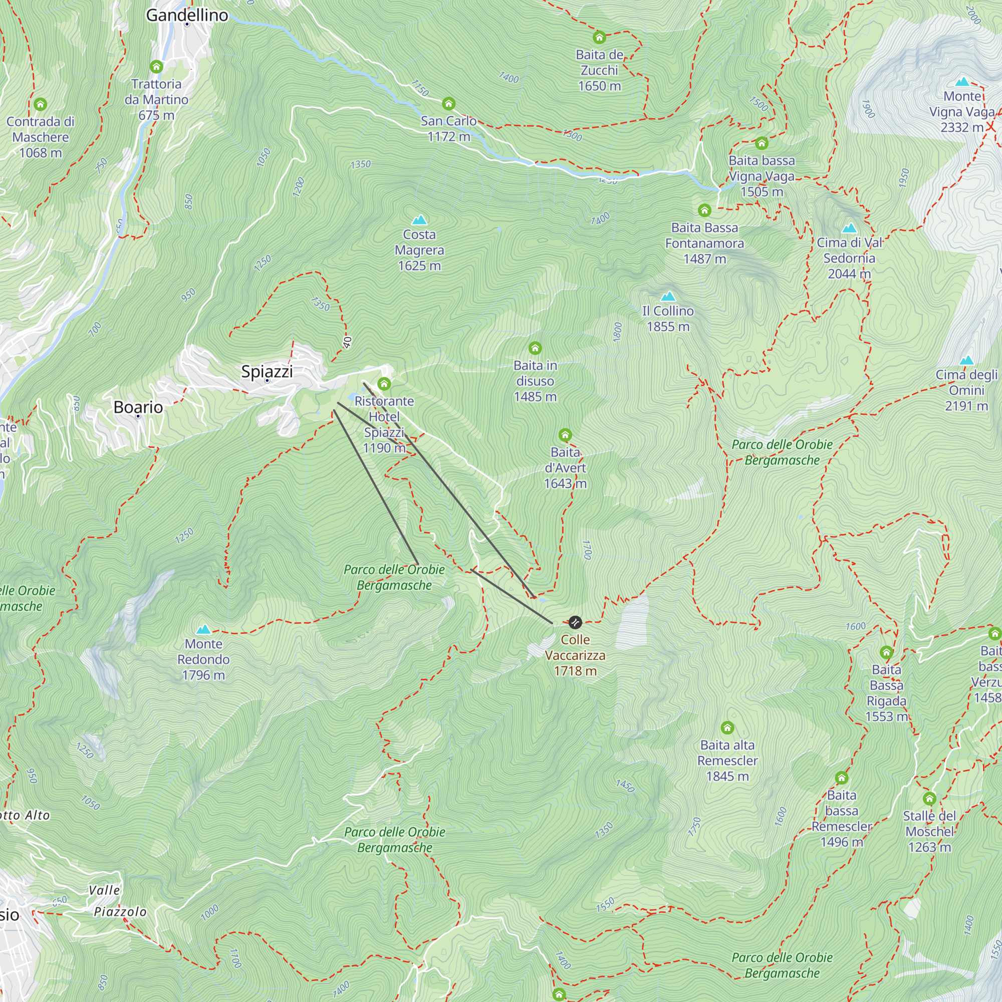 Baita Pagherolo map