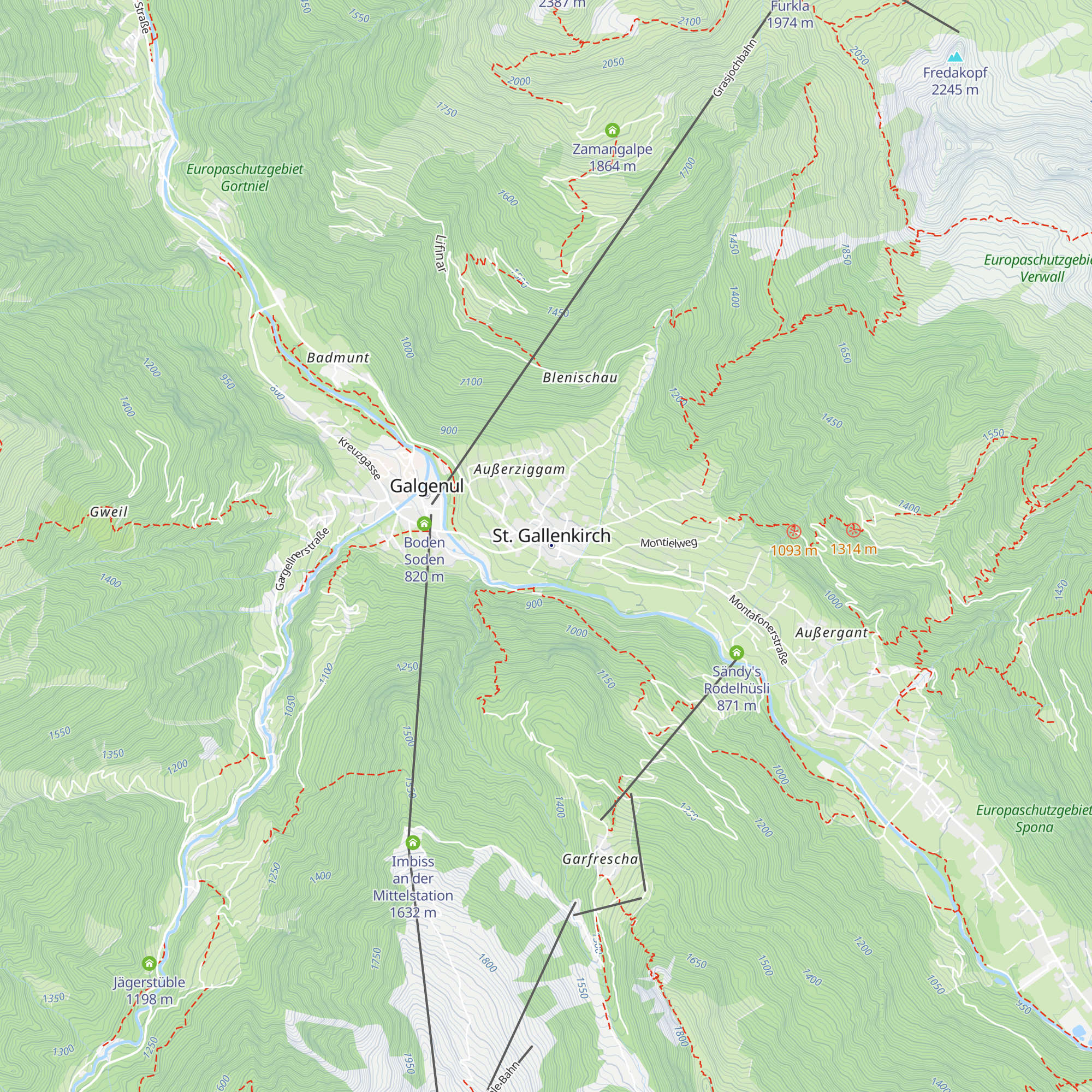 Tourismusbüro St. Gallenkirch map