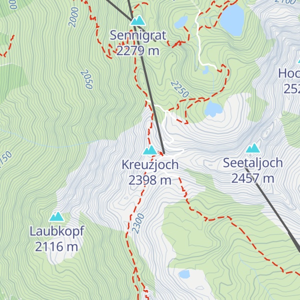 Map of Kreuzjoch