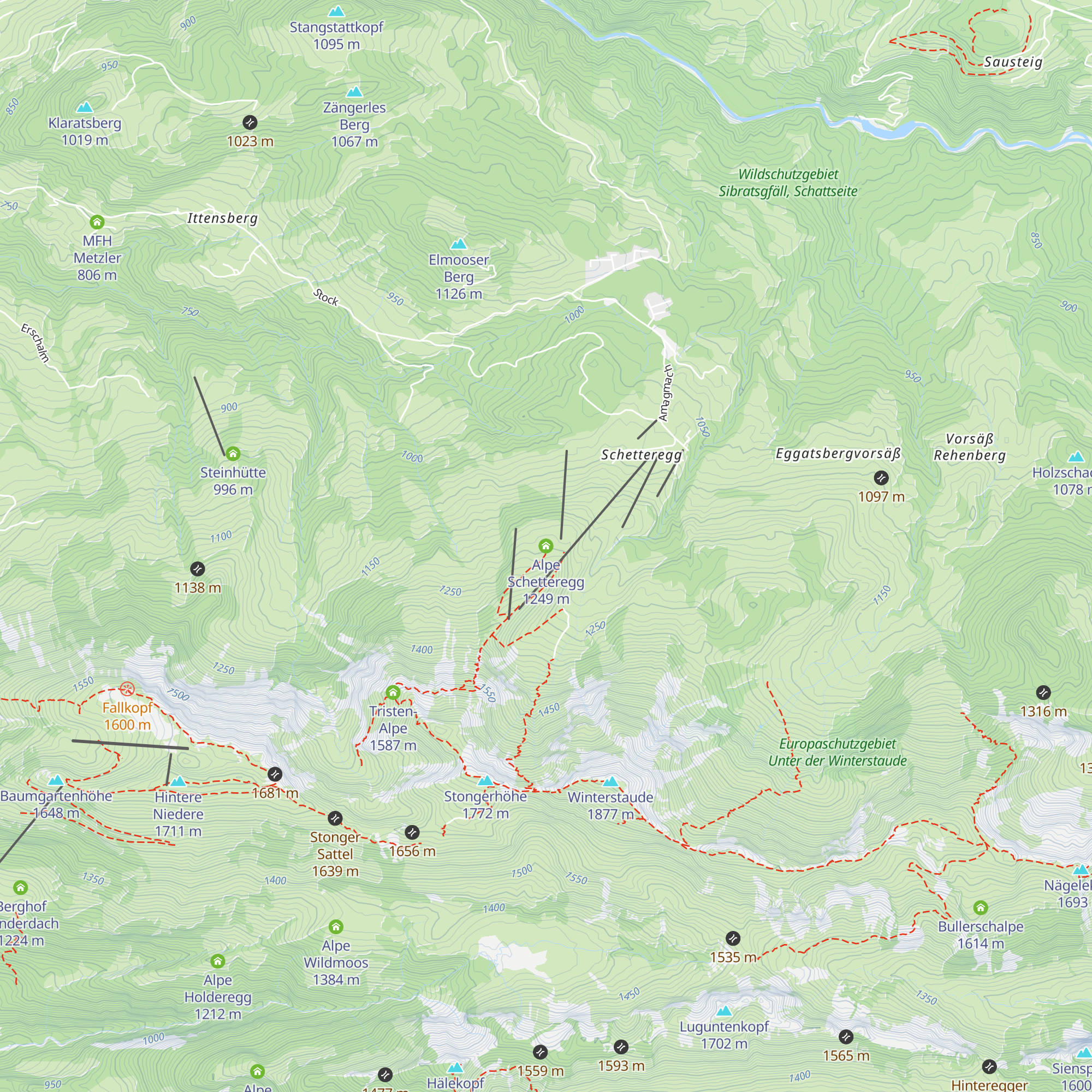 Alpe Schetteregg map