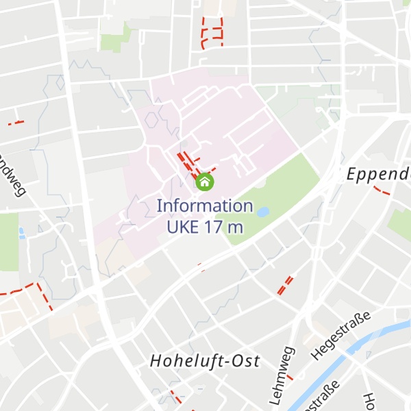 Map of UKE Sicherheitsdienst und Information