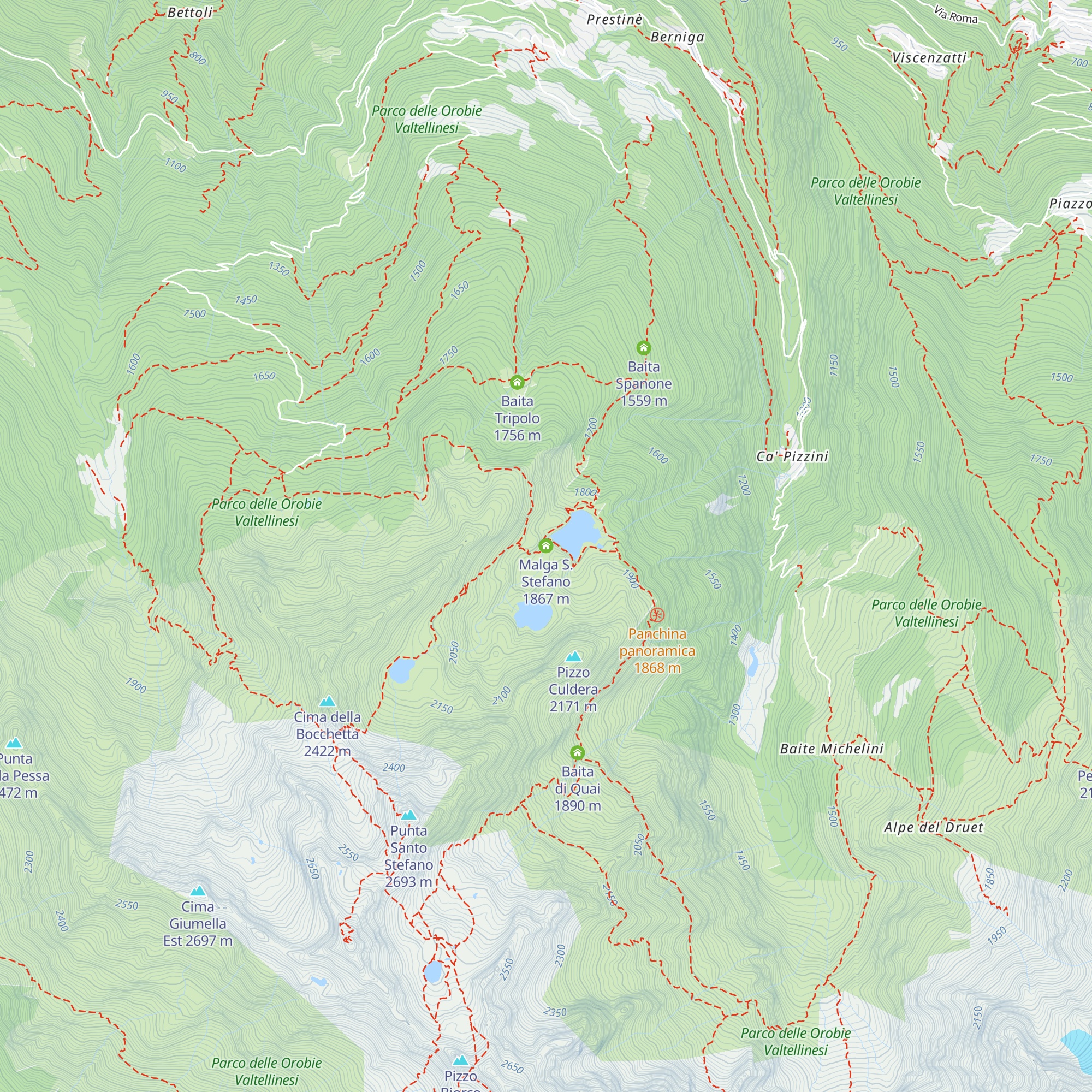 Malga S. Stefano map