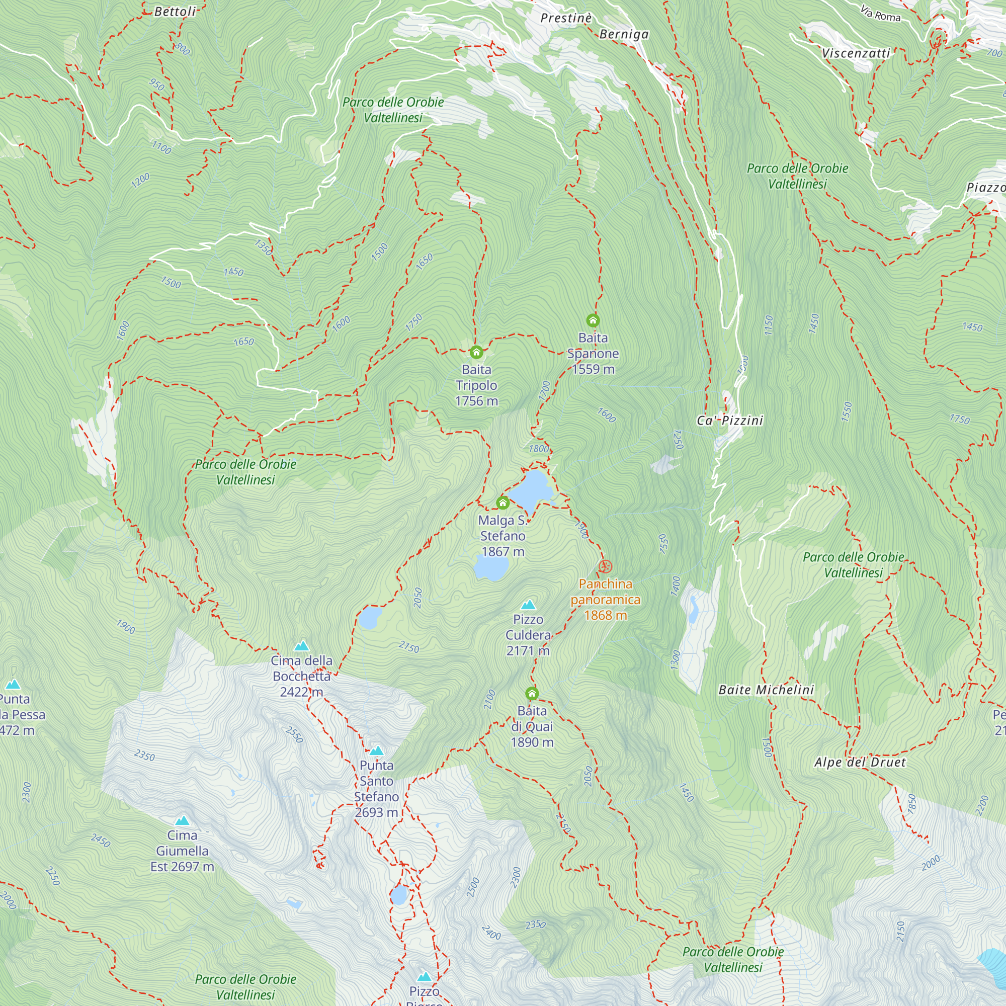 Malga S. Stefano map