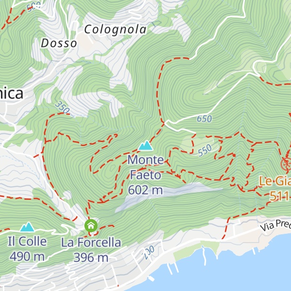 Map of Monte Faeto