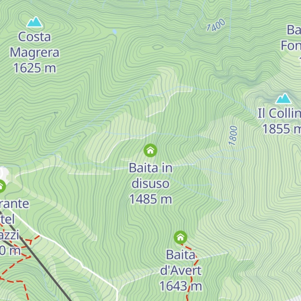 Map of Baita in disuso