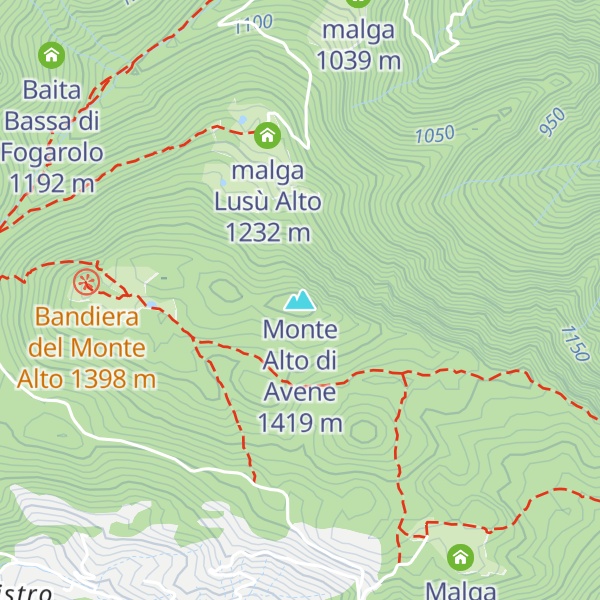 Map of Monte Alto di Avene