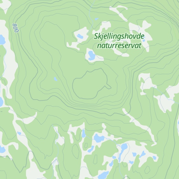 Map of Vesle Skjellingshovde