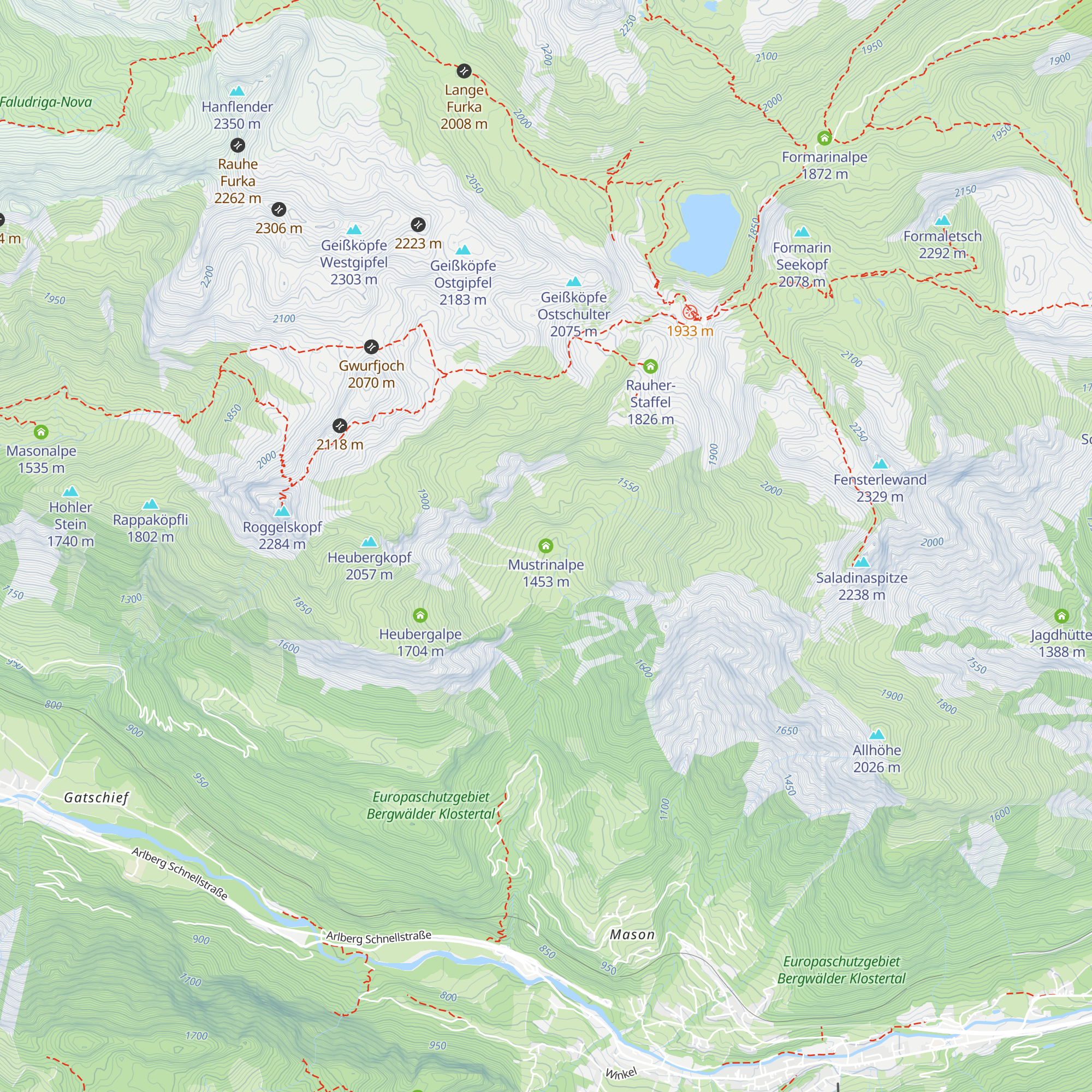 Mustrinalpe map