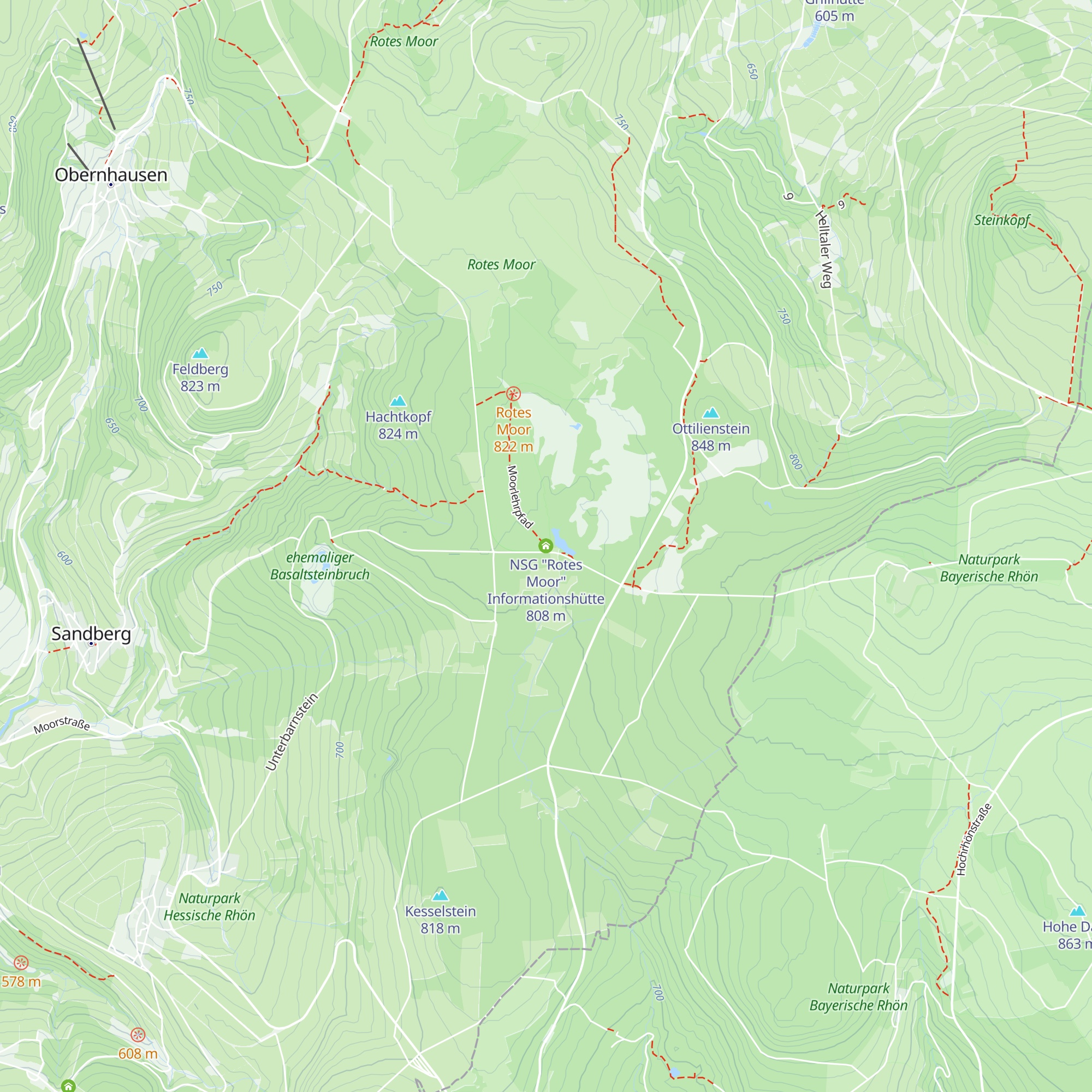 NSG "Rotes Moor" Informationshütte map