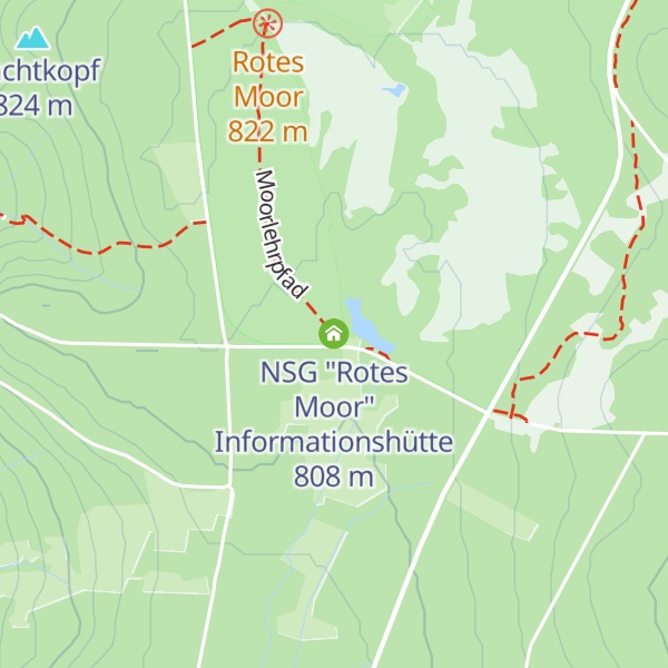 Map of NSG "Rotes Moor" Informationshütte