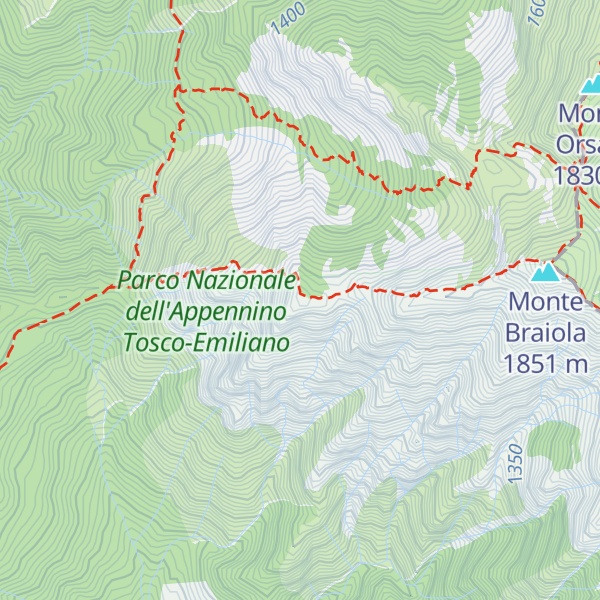 Map of Cima Pontremolese di sotto