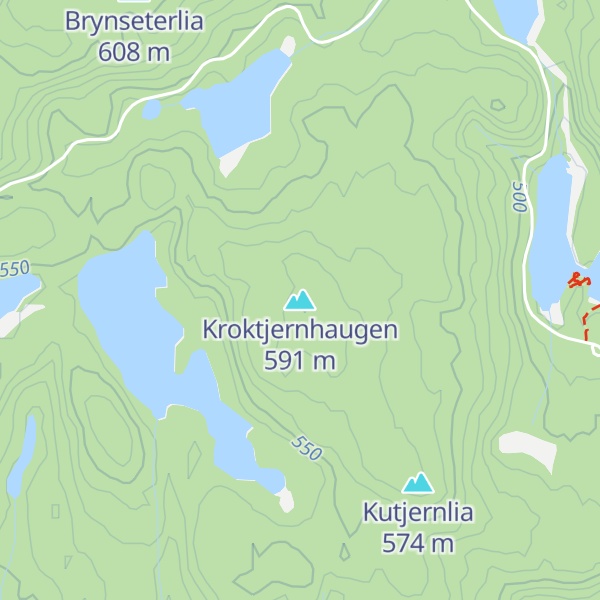 Map of Kroktjernhaugen