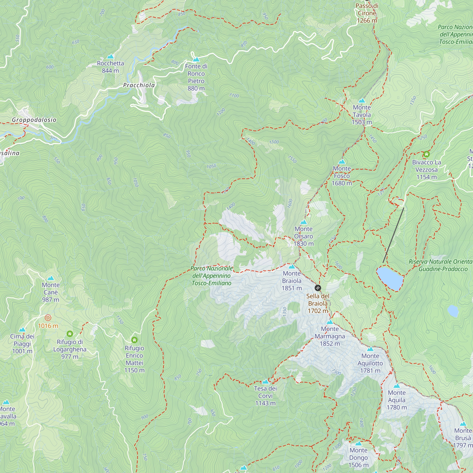 Bivacco Giulio Tifoni map