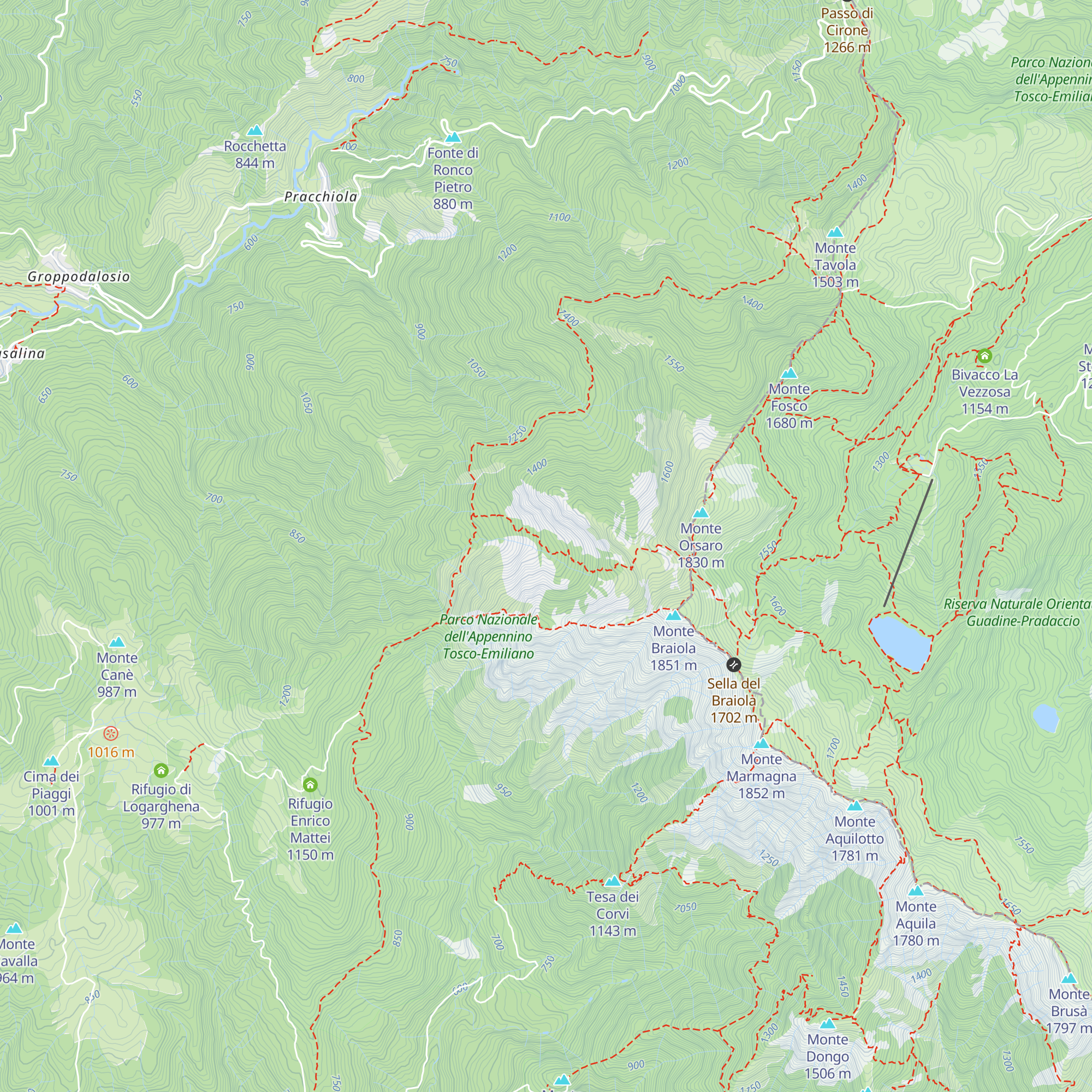 Bivacco Giulio Tifoni map