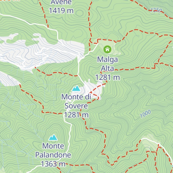 Map of Malga Lunga m.1235