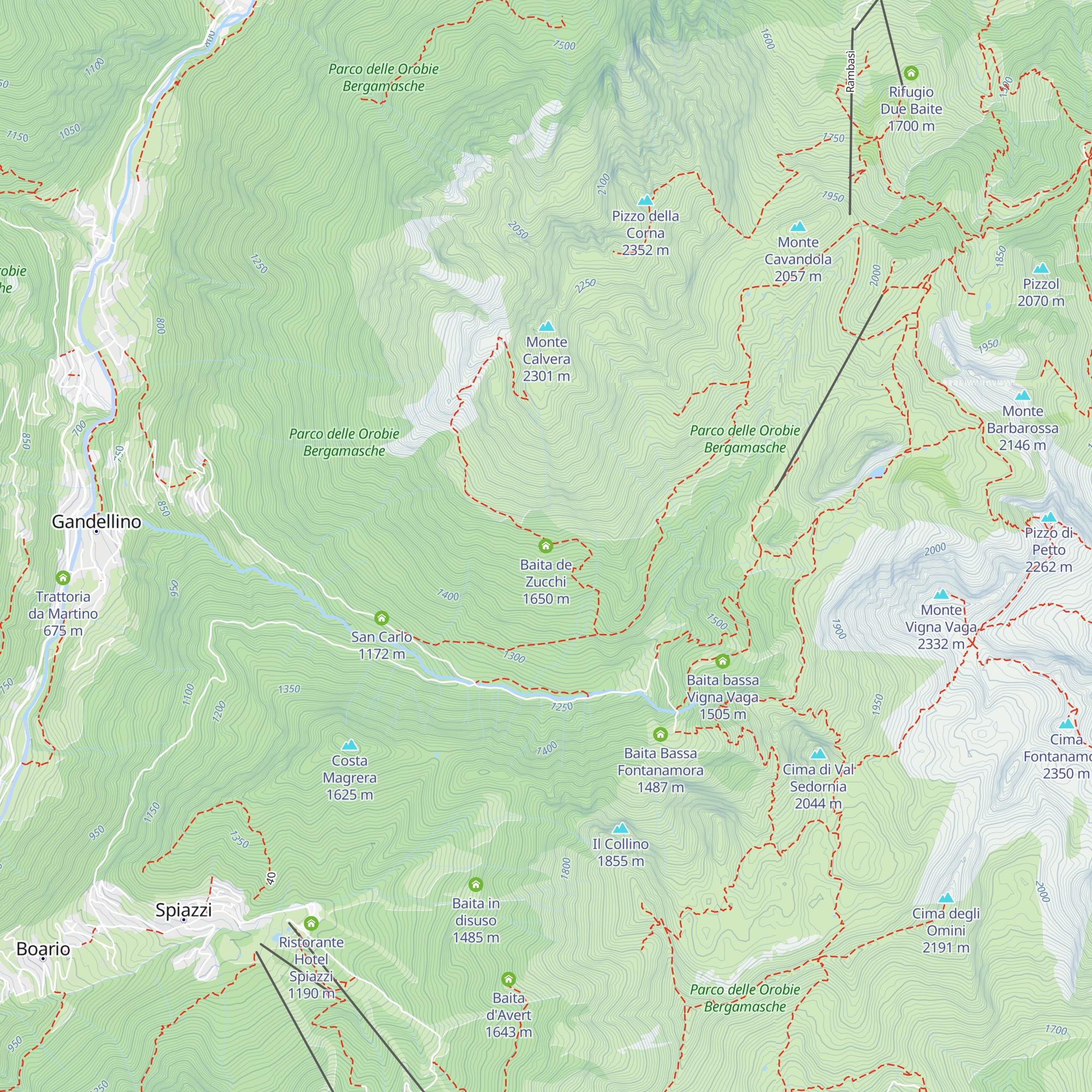 Baita de Zucchi map
