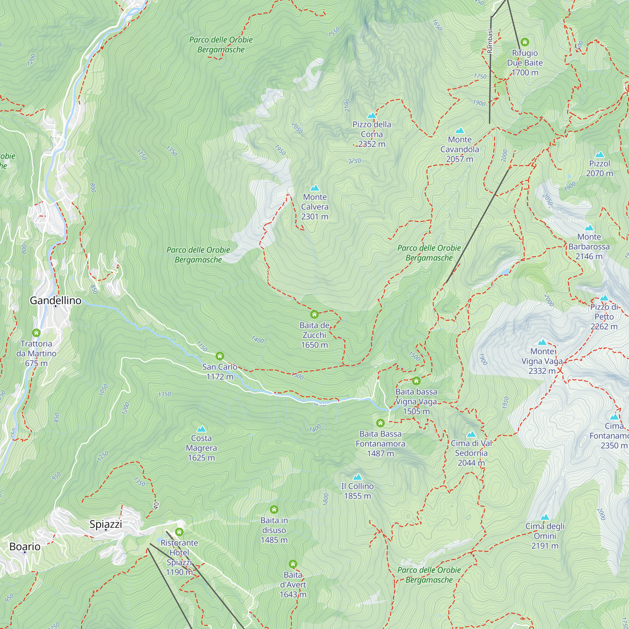 Baita de Zucchi map