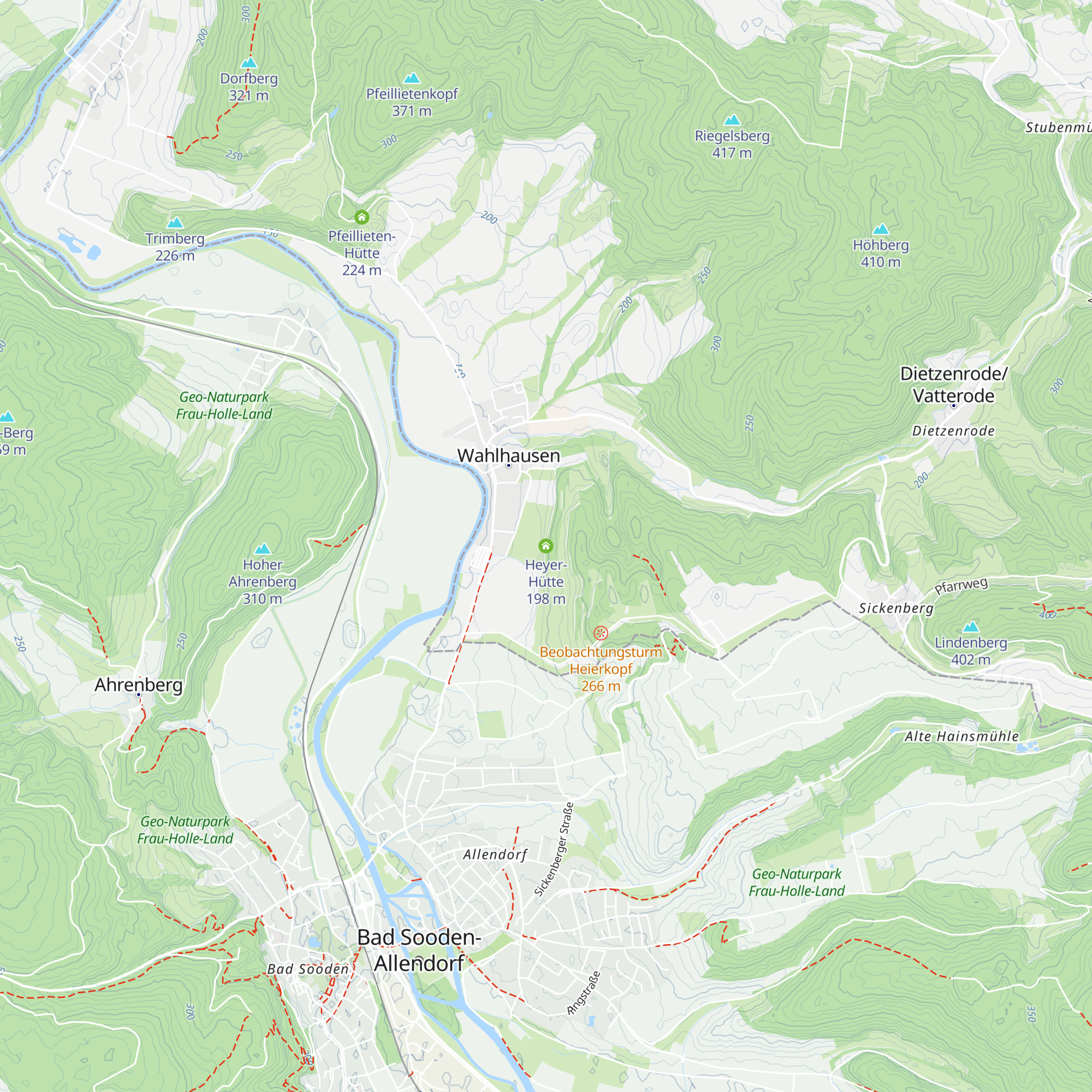 Heyer-Hütte map