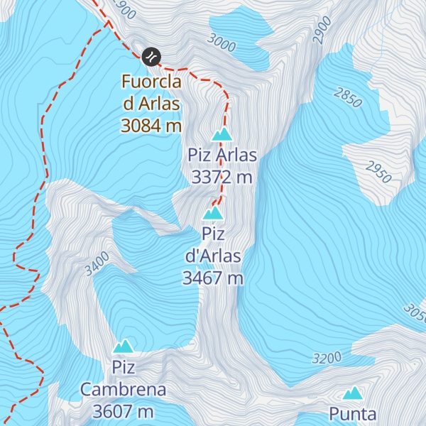 Map of Piz d'Arlas