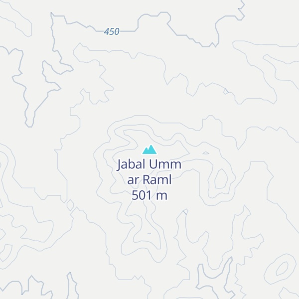 Map of Jabal Umm ar Raml