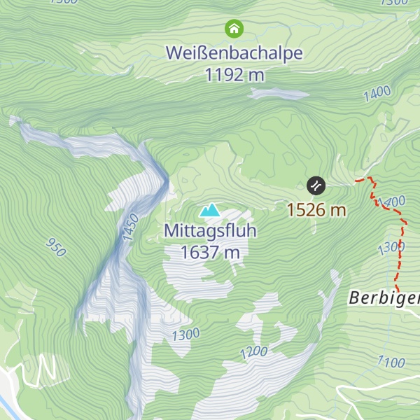 Map of Mittagsfluh