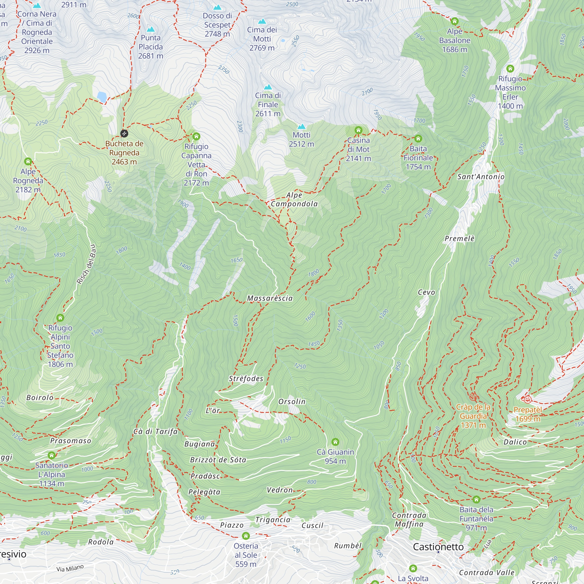 Rifugio "Amici della Montagna" map