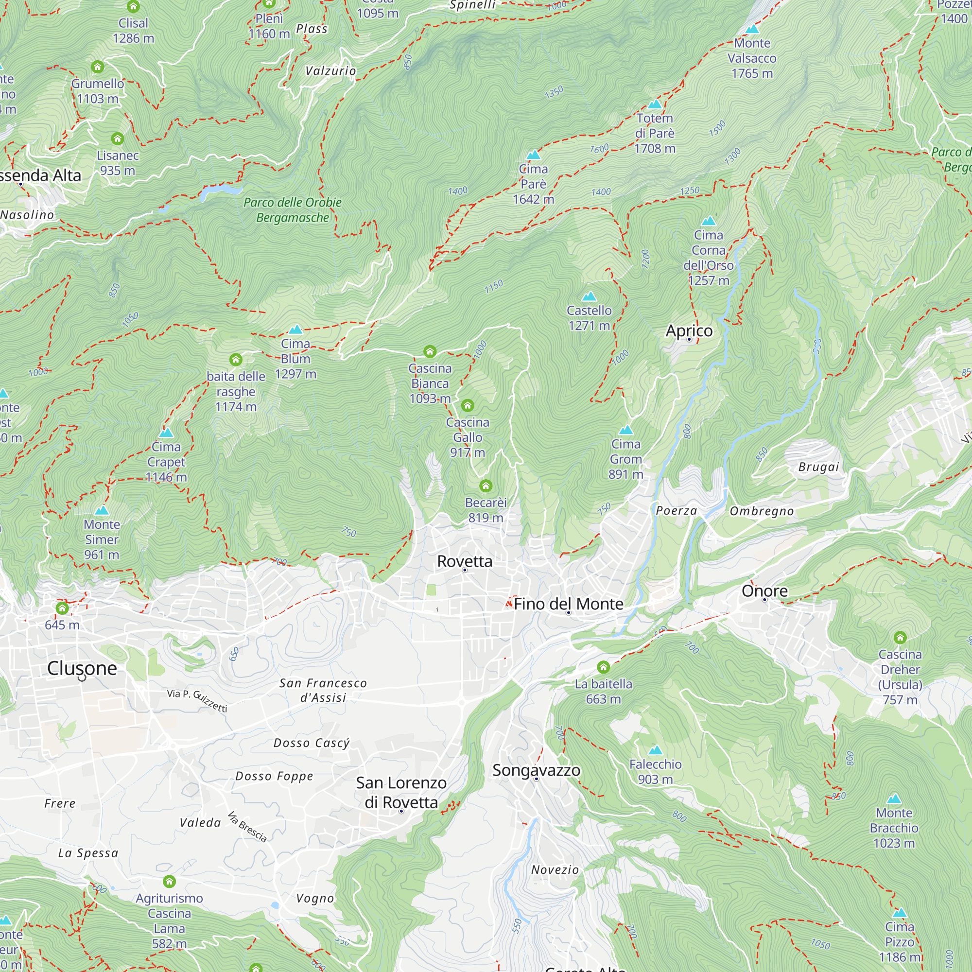 Becarèi map
