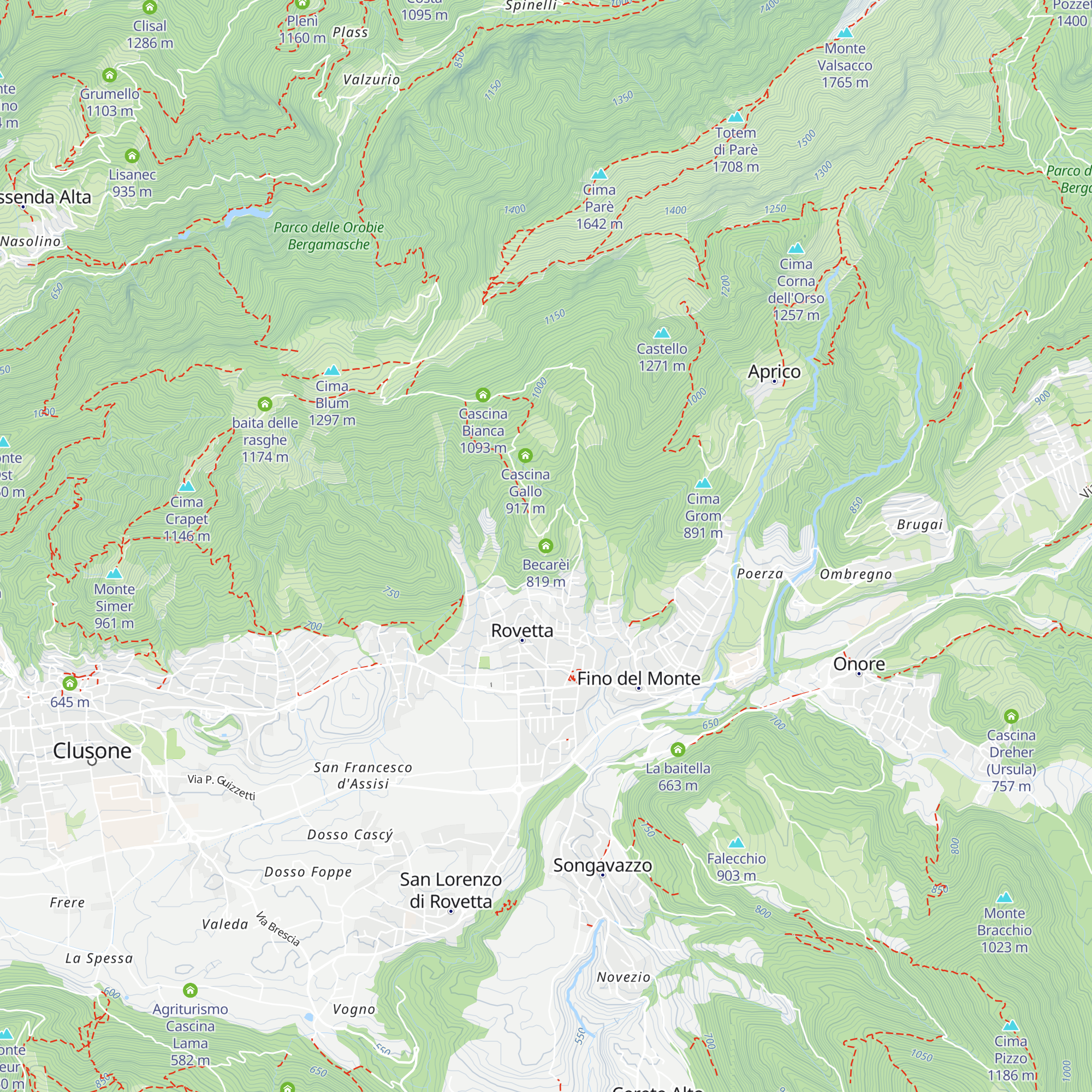 Becarèi map