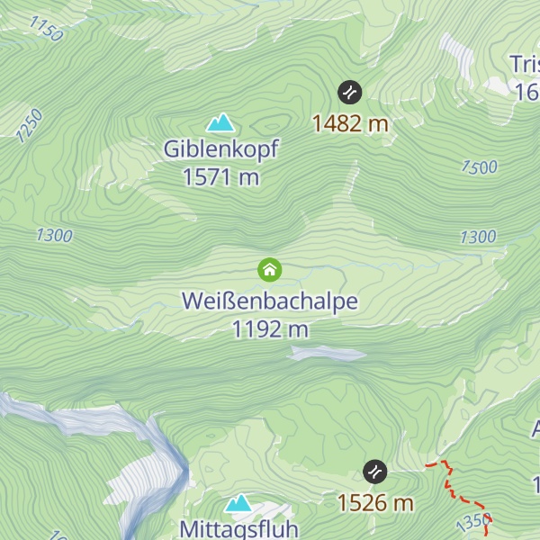 Map of Weißenbachalpe