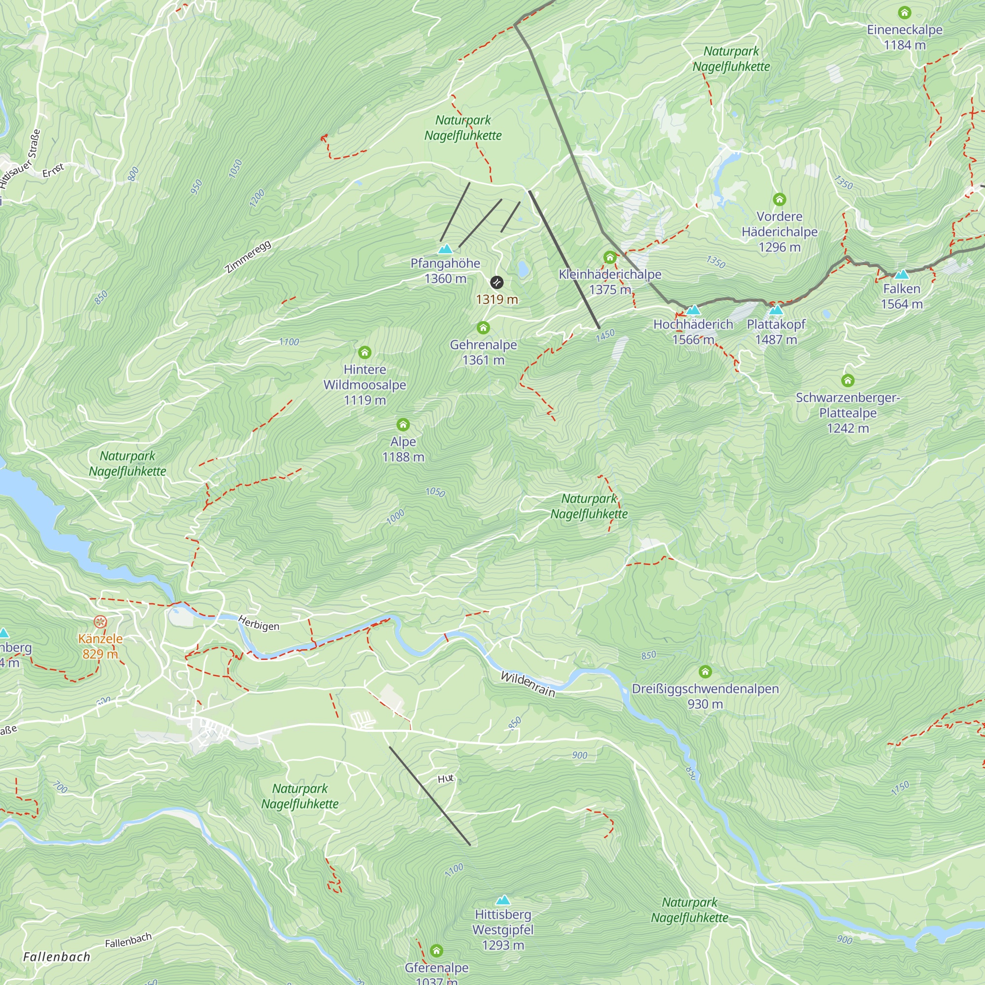 Altgfällalpe map