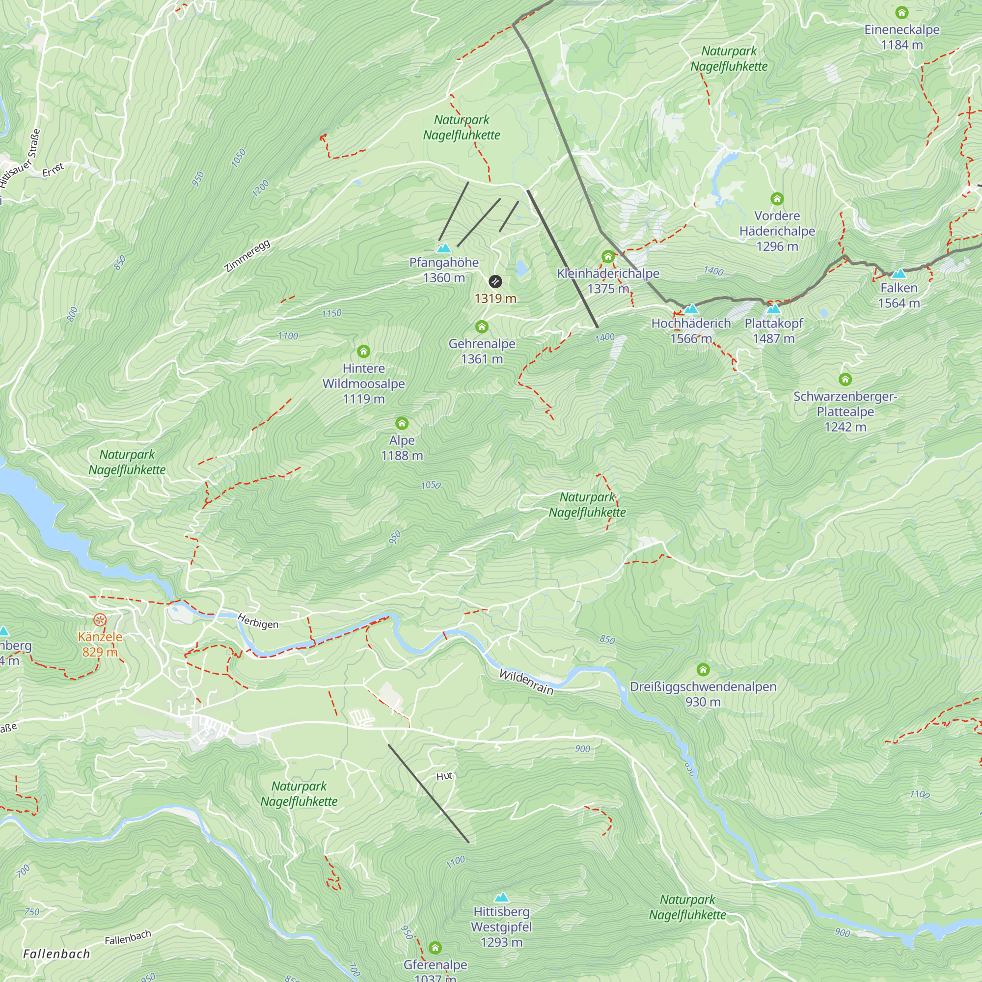 Altgfällalpe map