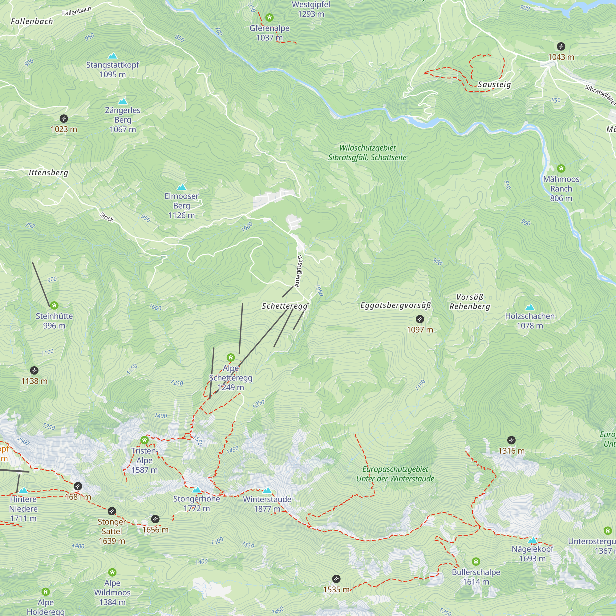 Langenargener Hütte map