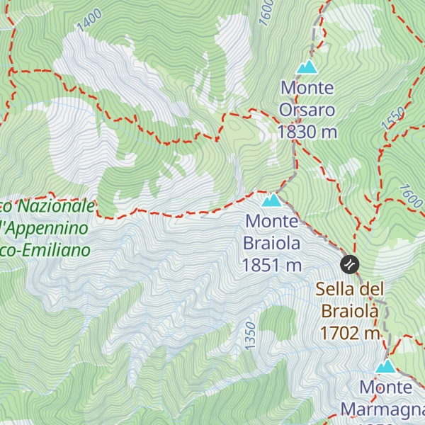 Map of Cima Pontremolese