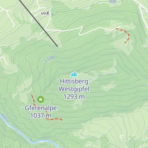 Map of Hittisberg Westgipfel