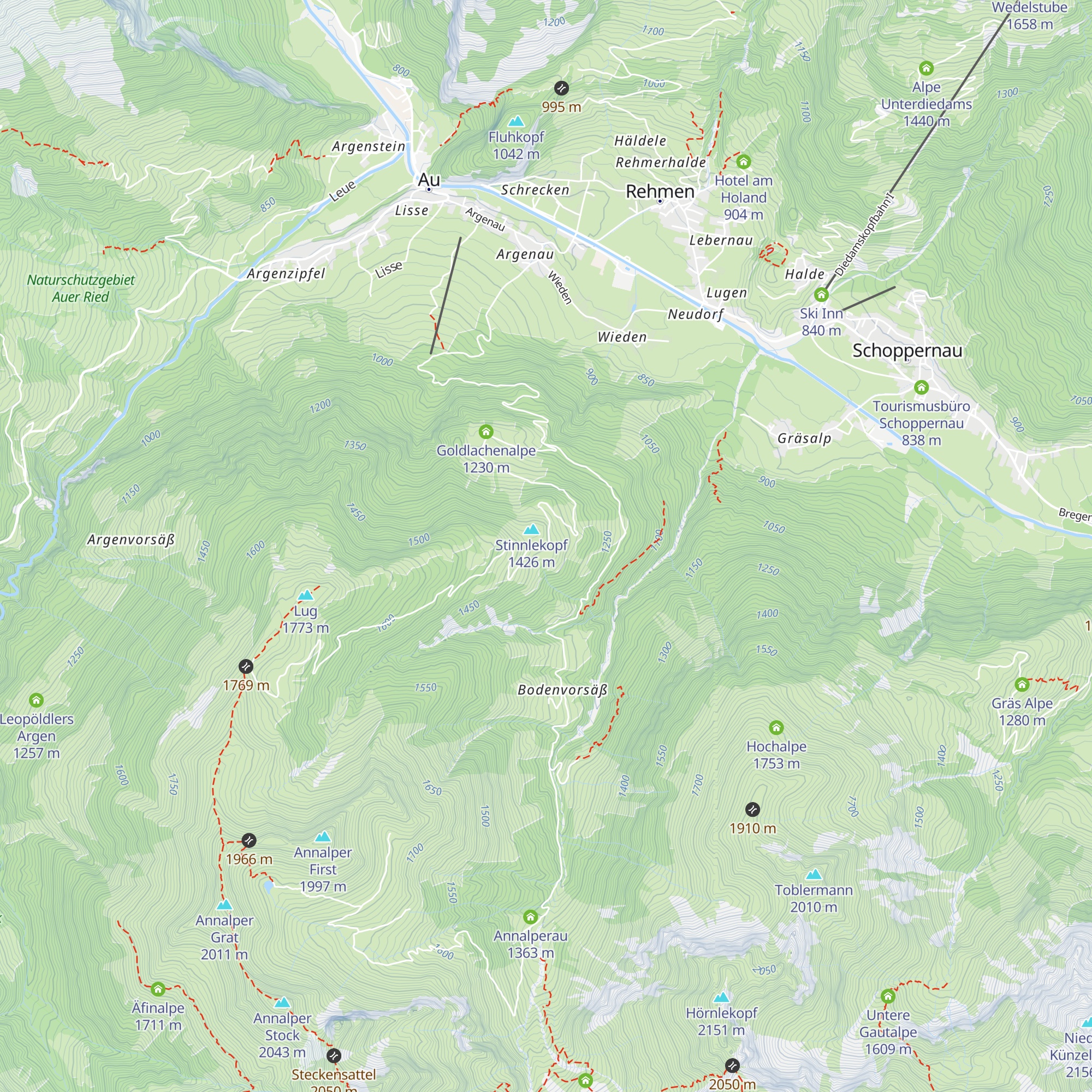 Brendleralpe map