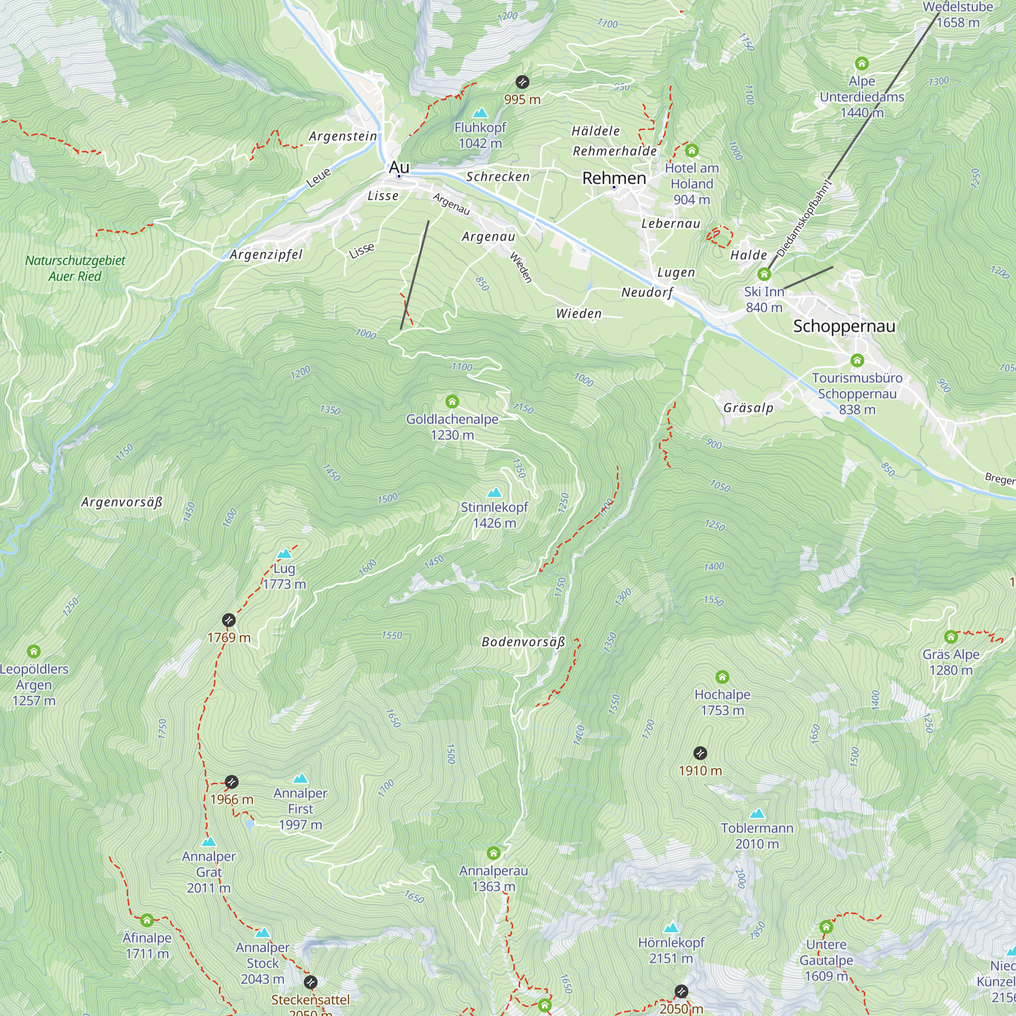 Brendleralpe map