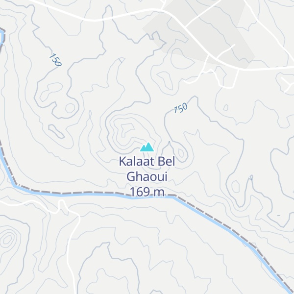 Map of Kalaat Bel Ghaoui