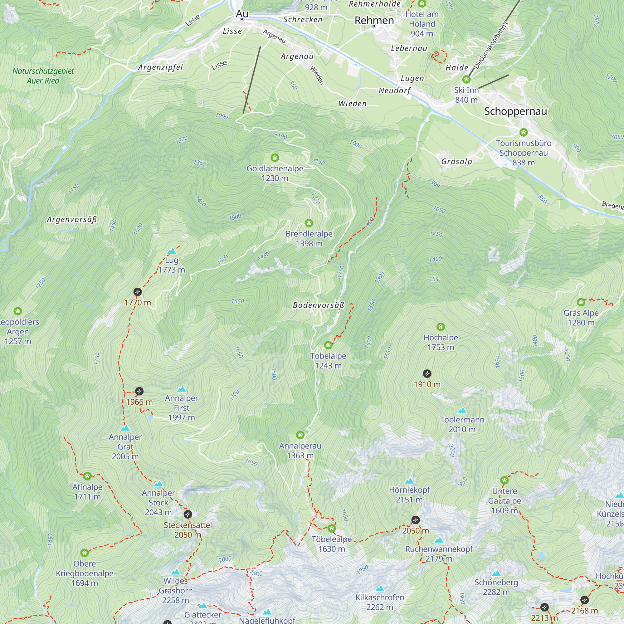 Bergkristallhütte map