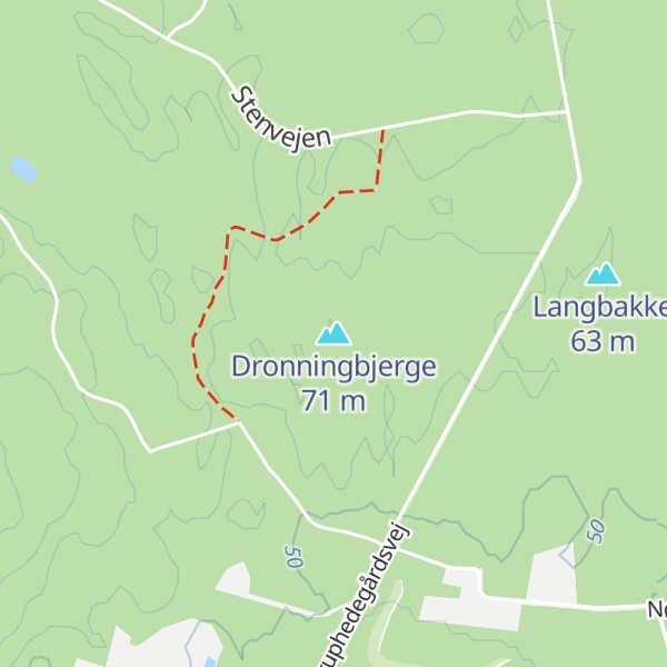 Map of Dronningbjerge