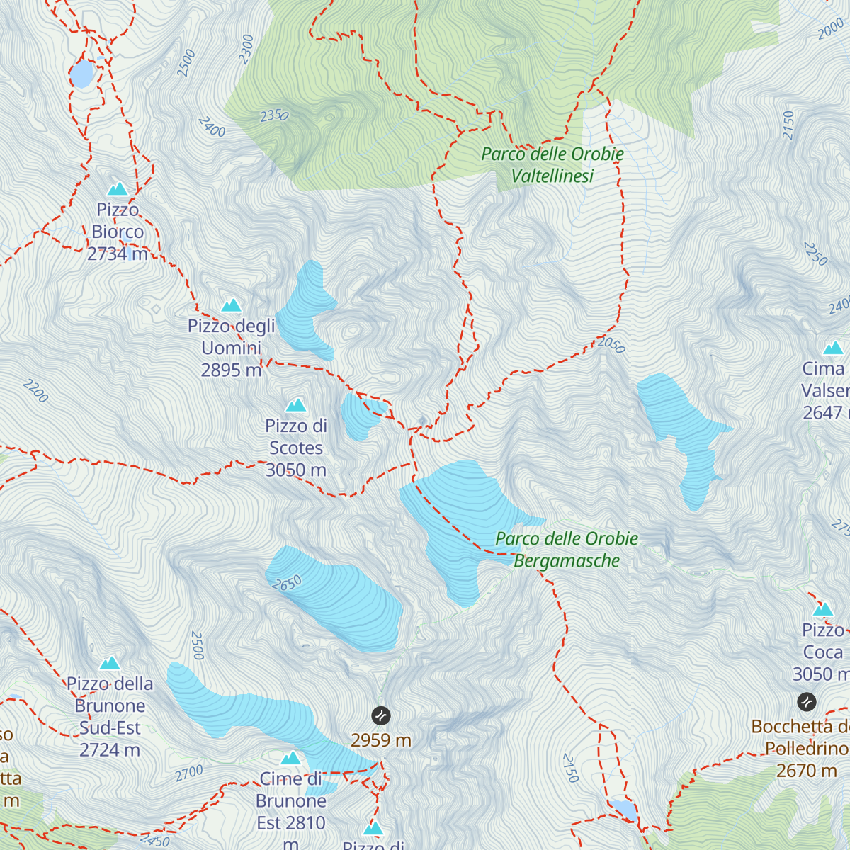 Bivacco Corti map